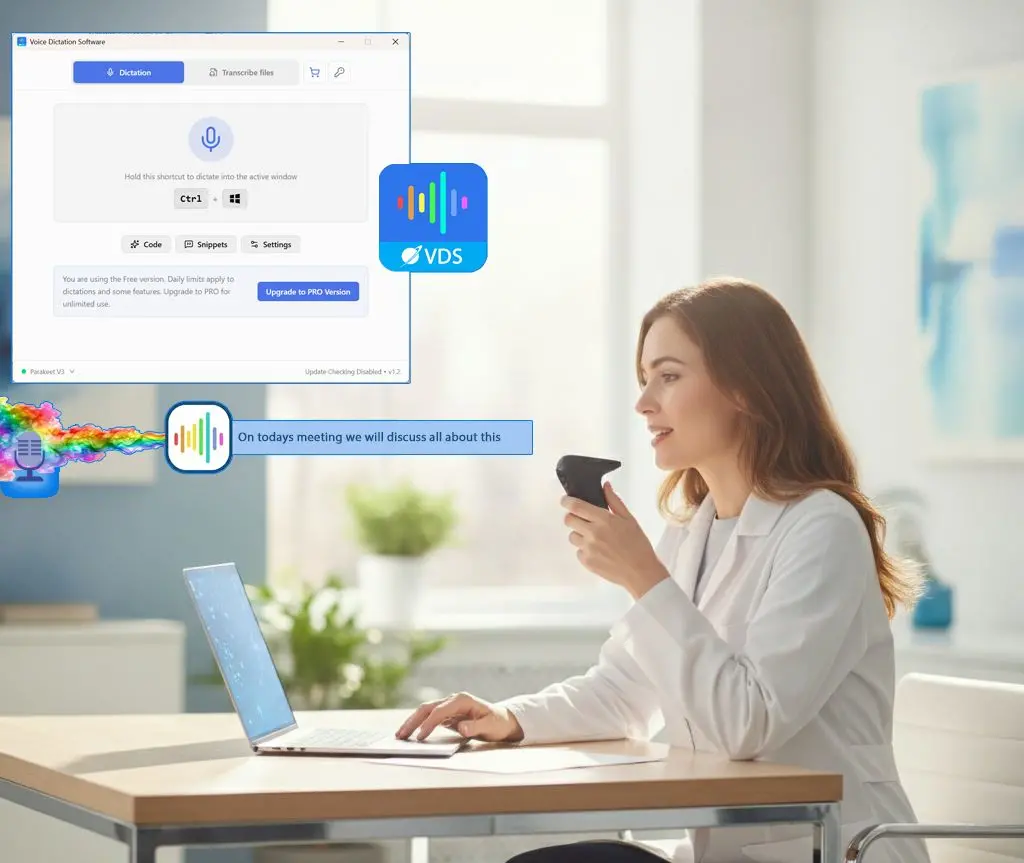 SayOnce - Voice Dictation Software Screenshot.