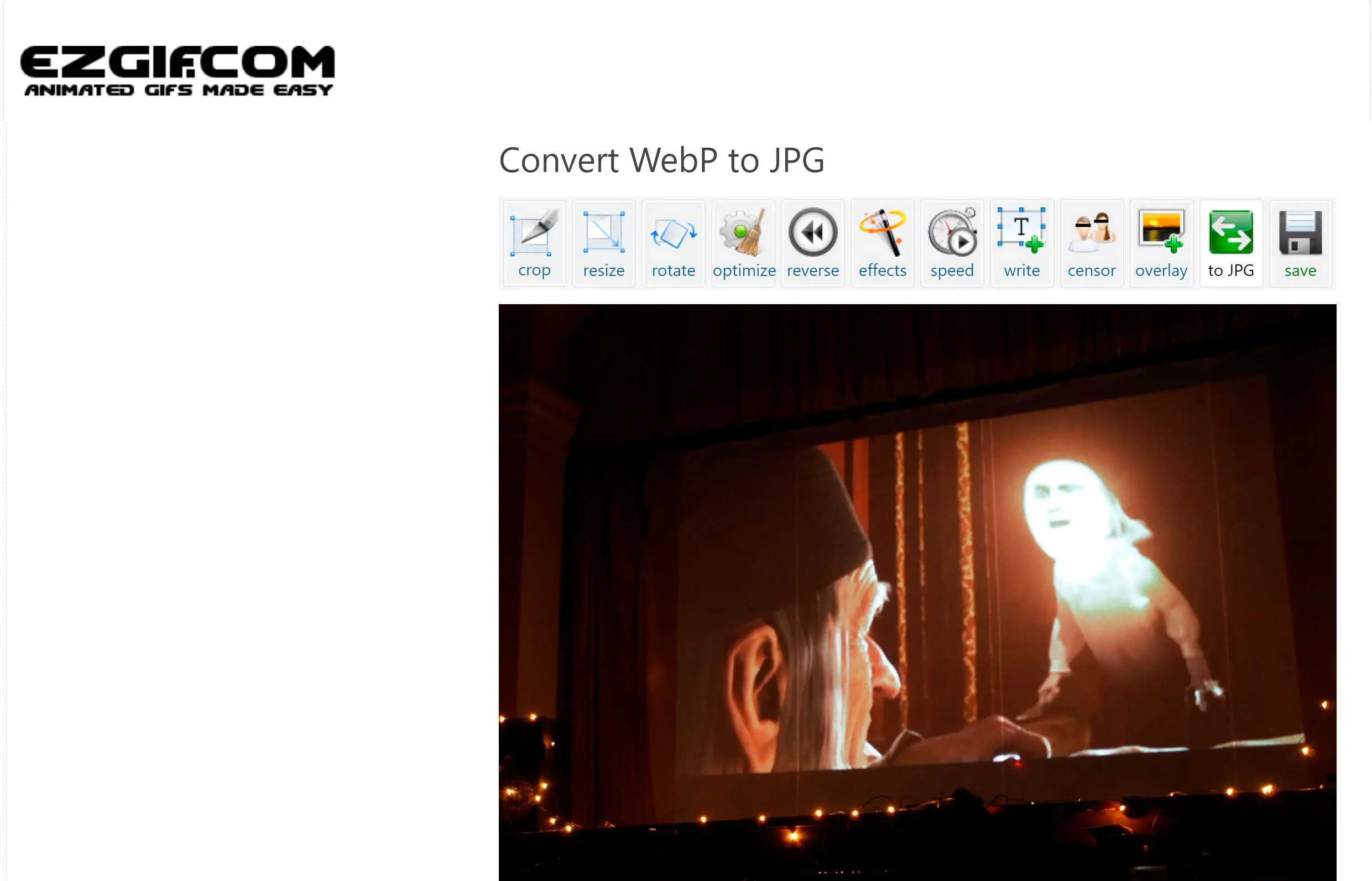 Converti WebP in JPG online..