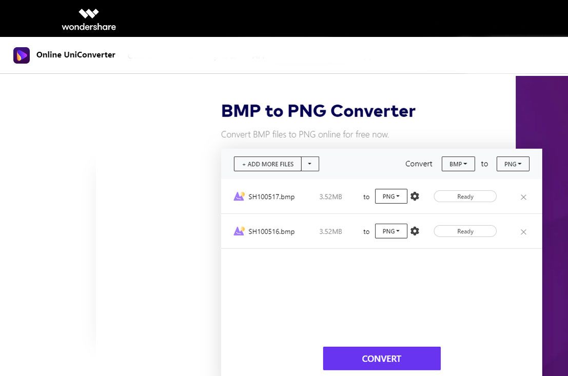 Scegli i file BMP da convertire in PNG..