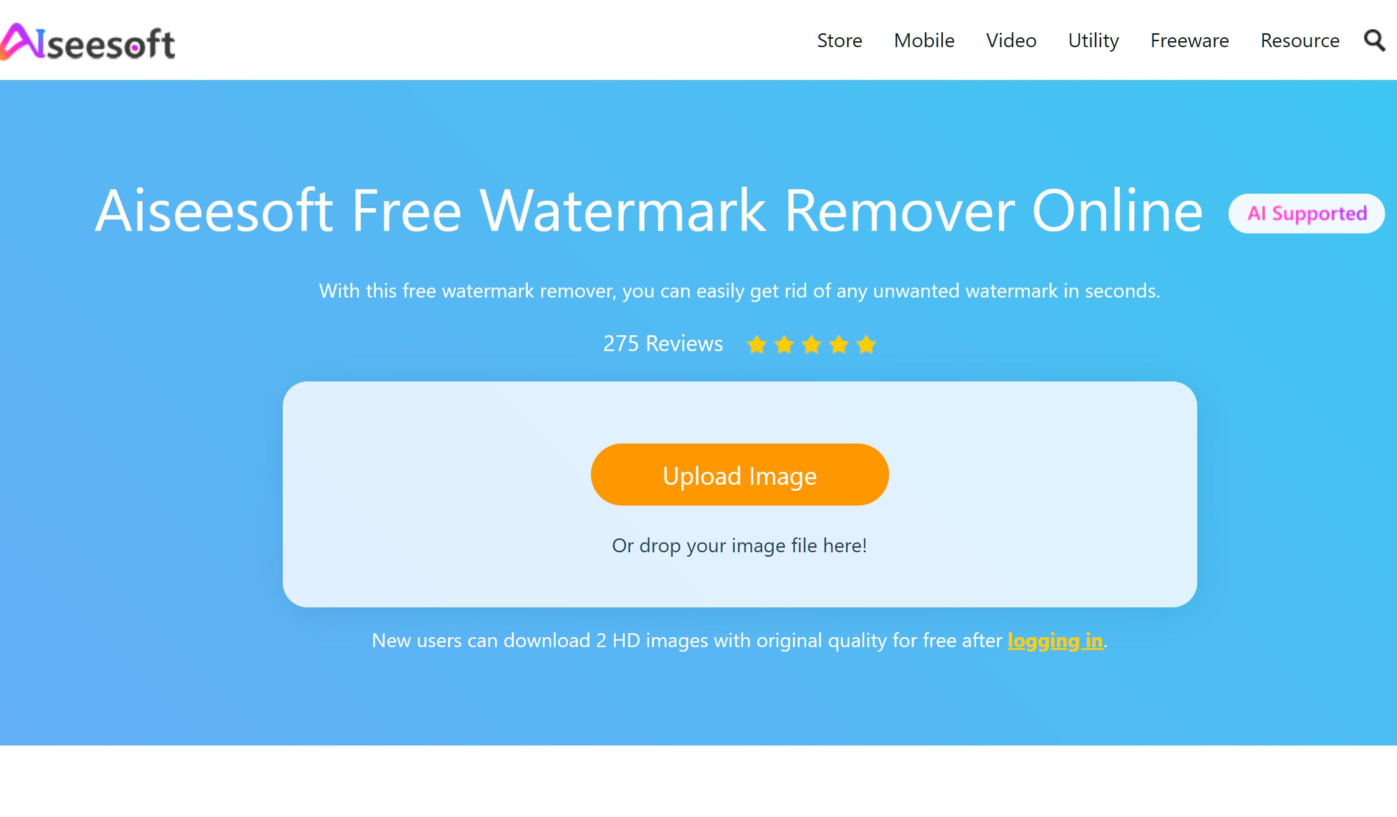 Rimuovi watermark online gratuito..