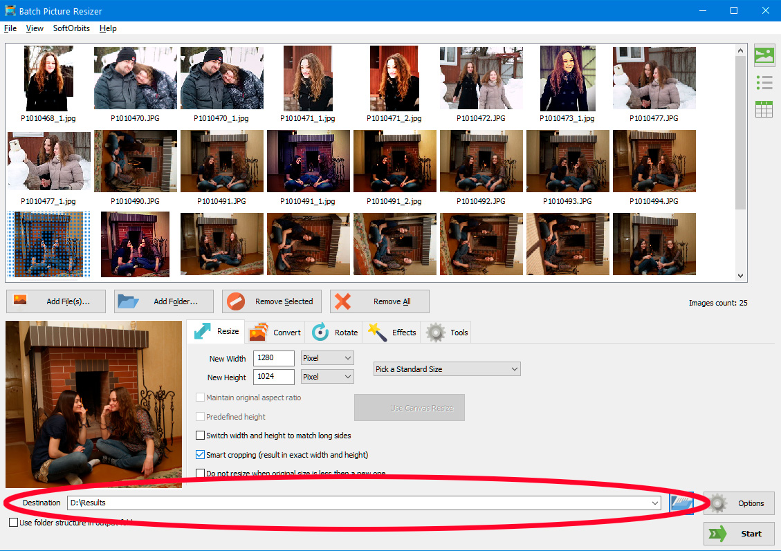 Seleziona cartella di destinazione.