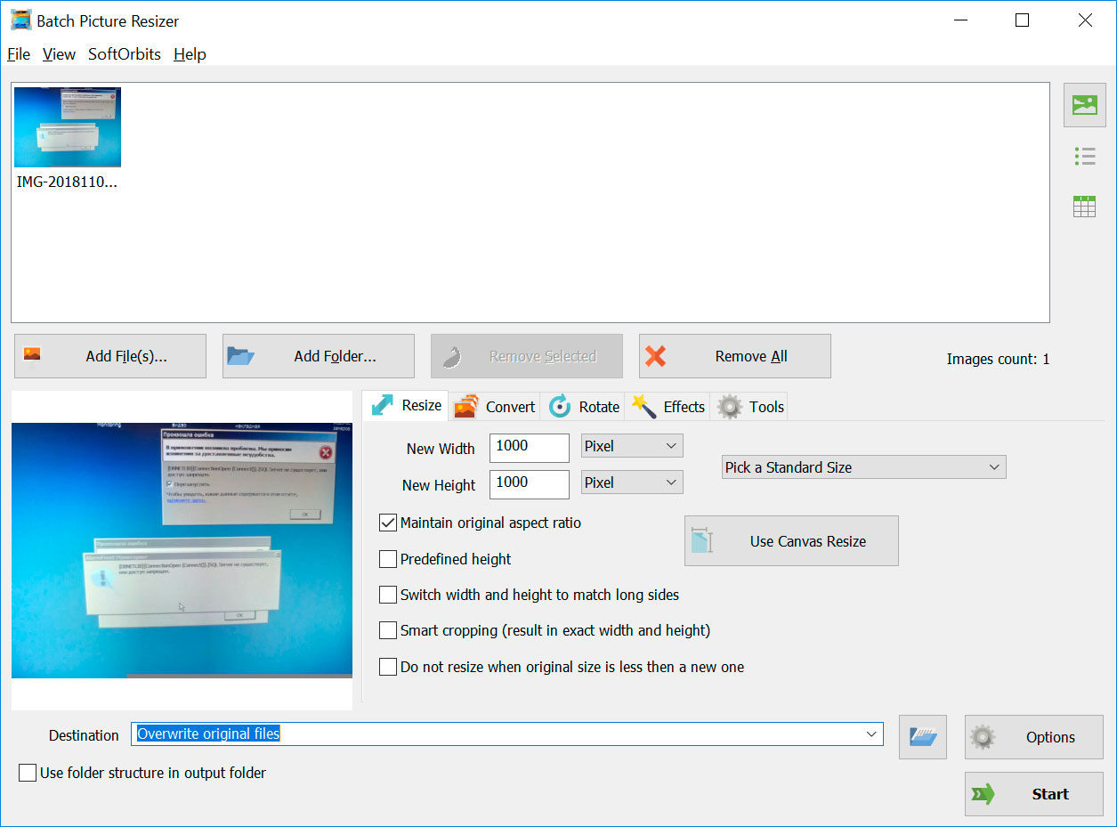App per ridimensionare più foto su Windows 11.