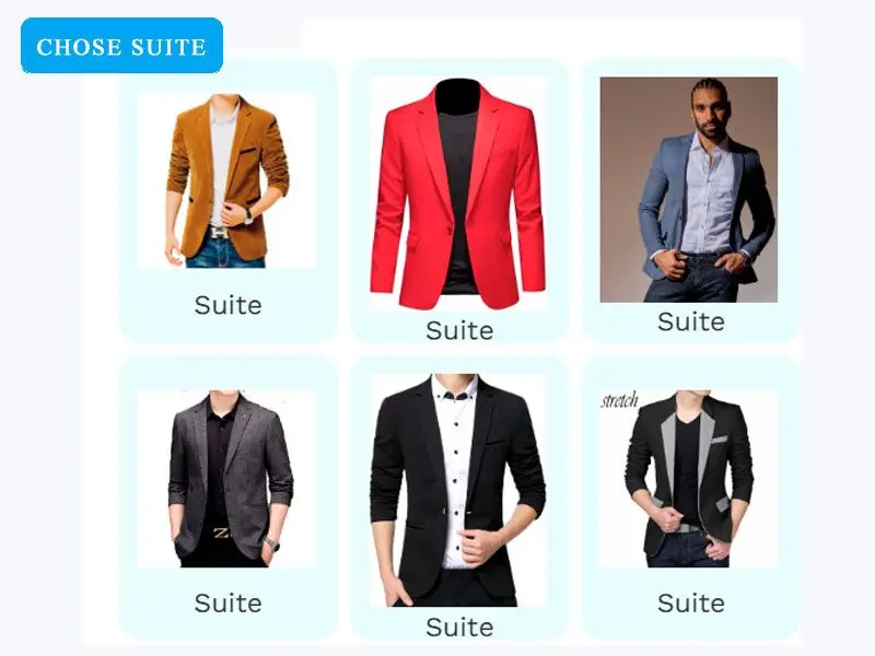 Scegli il Tuo Abito o Blazer.