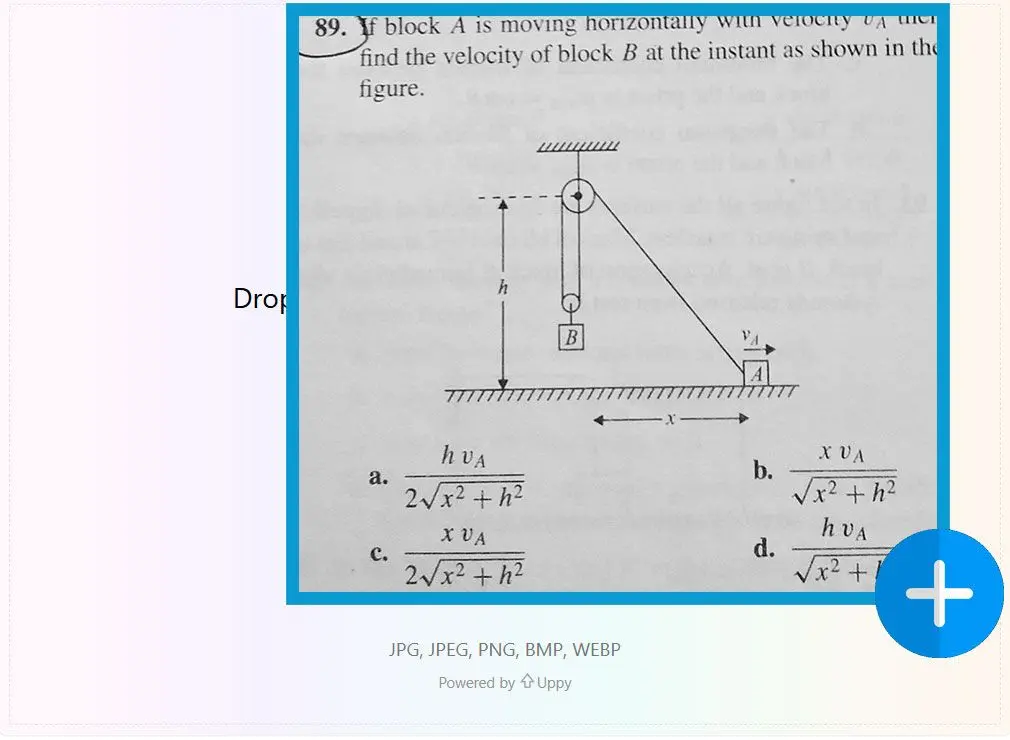 Carica un problema di fisica.