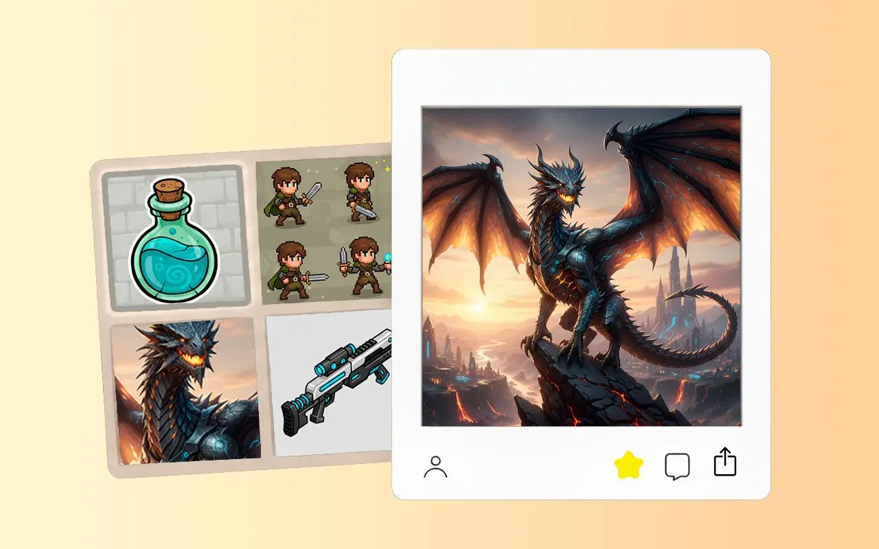 Crea qualsiasi cosa tu possa immaginare: Risorse di gioco e sprite.