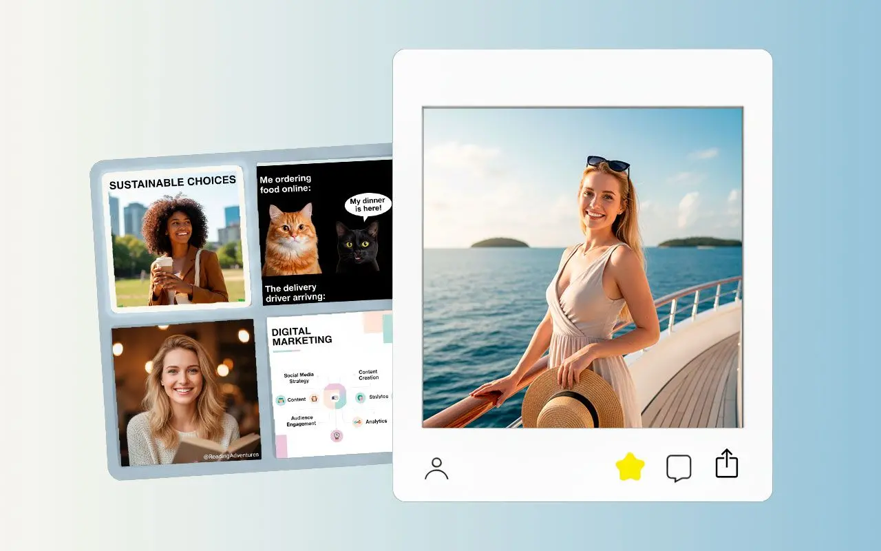 Crea qualsiasi cosa tu possa immaginare: Crea contenuti per i social media.