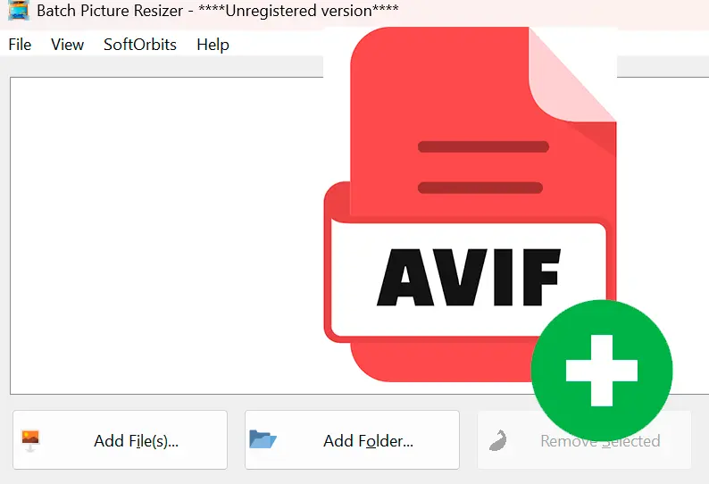 Aggiungi i tuoi file AVIF.