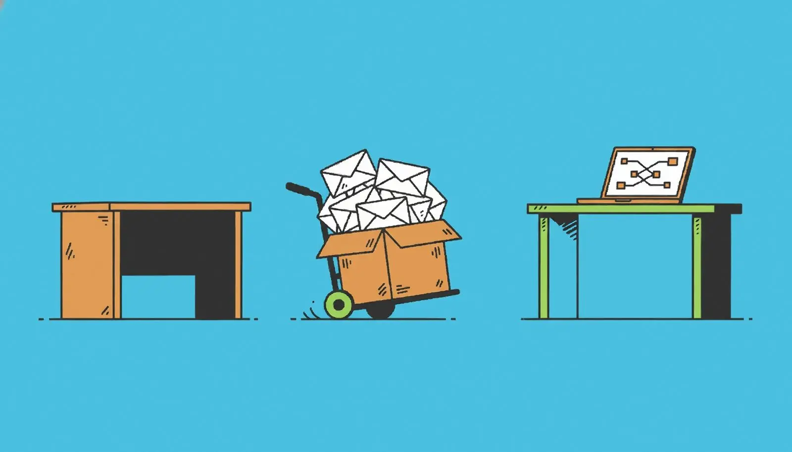 Le vecchie email trasferite in un nuovo programma di posta.