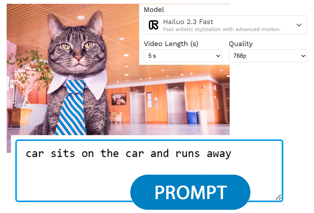 Inserisci il tuo prompt e le impostazioni.