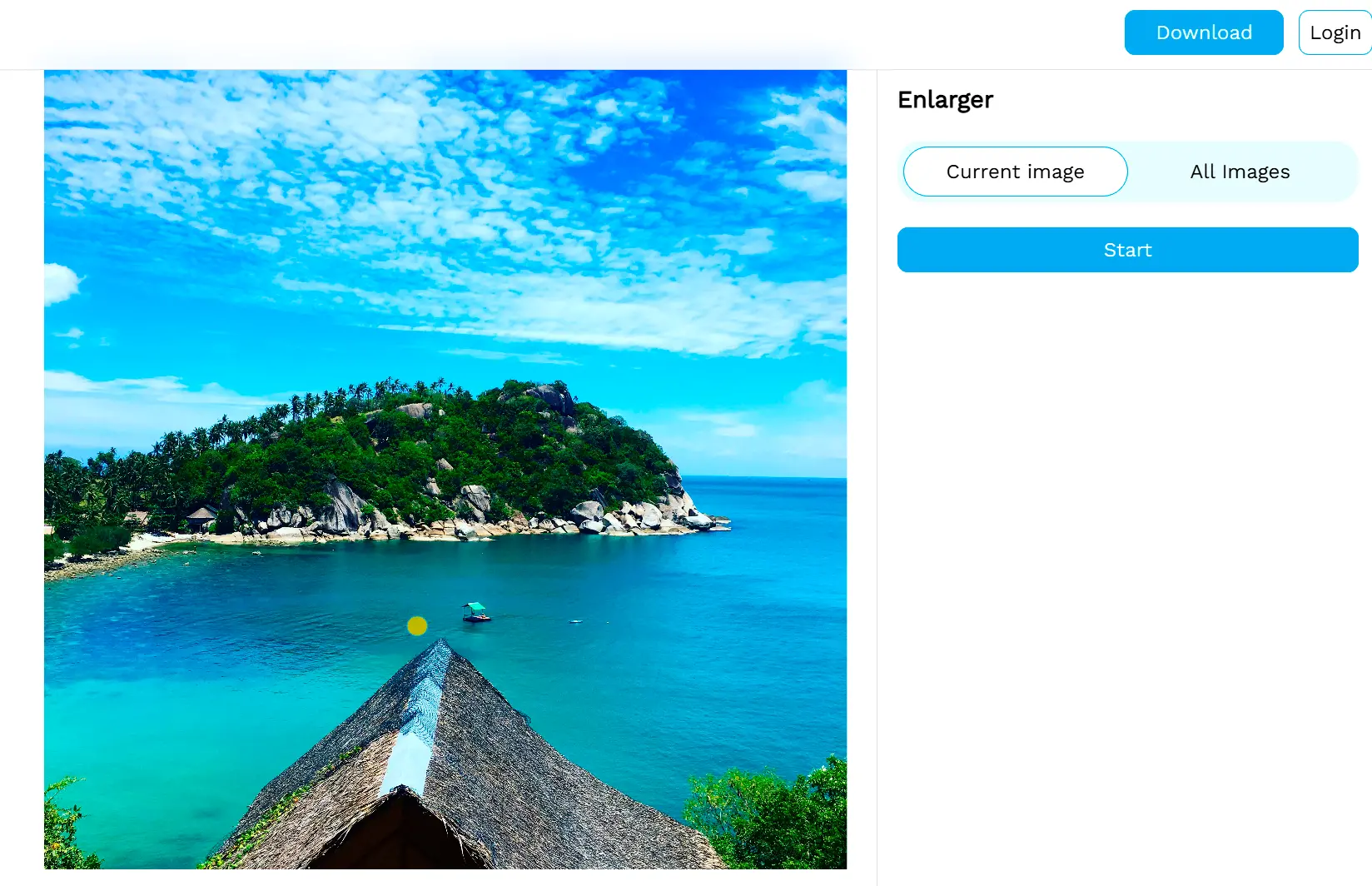 Clicca sul Pulsante Upscale.