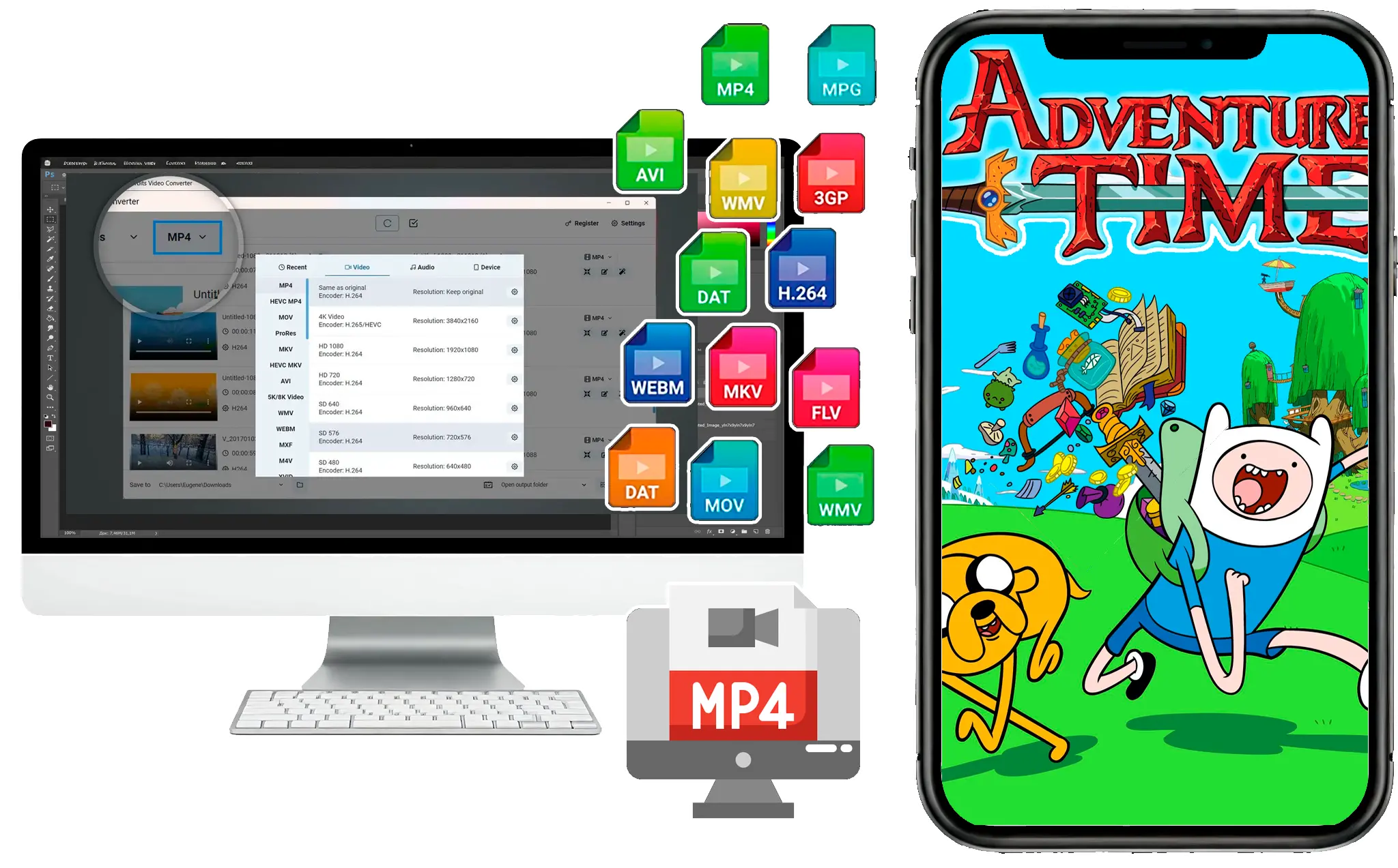 Qualsiasi formato video e audio per qualsiasi dispositivo.