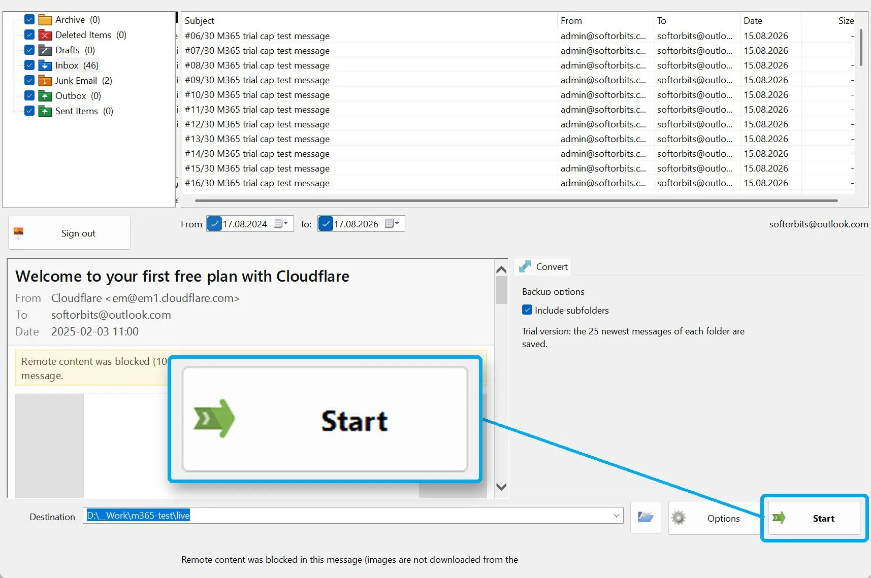 <a href="https://www.maildev.com/download/MailDevOffice365Backup.exe">Ottieni il tuo file PST</a>.
