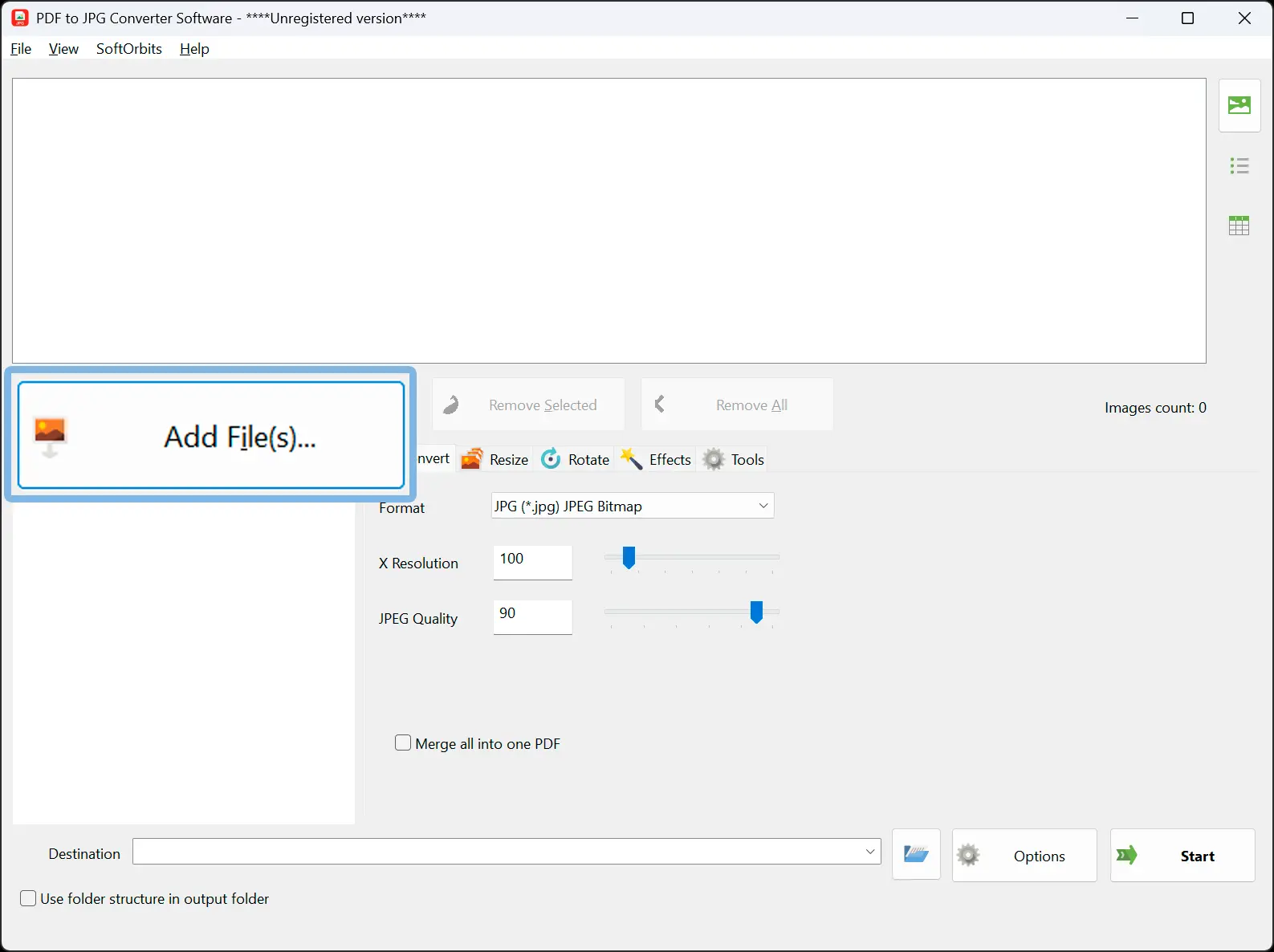 Aggiungi i file PDF.