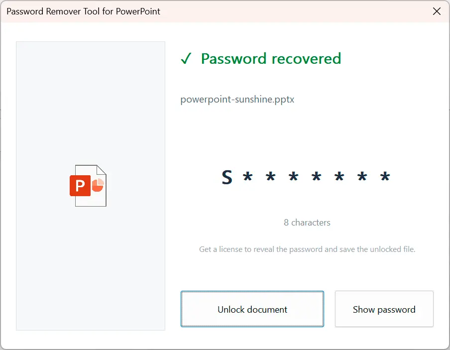 Leggi la password.