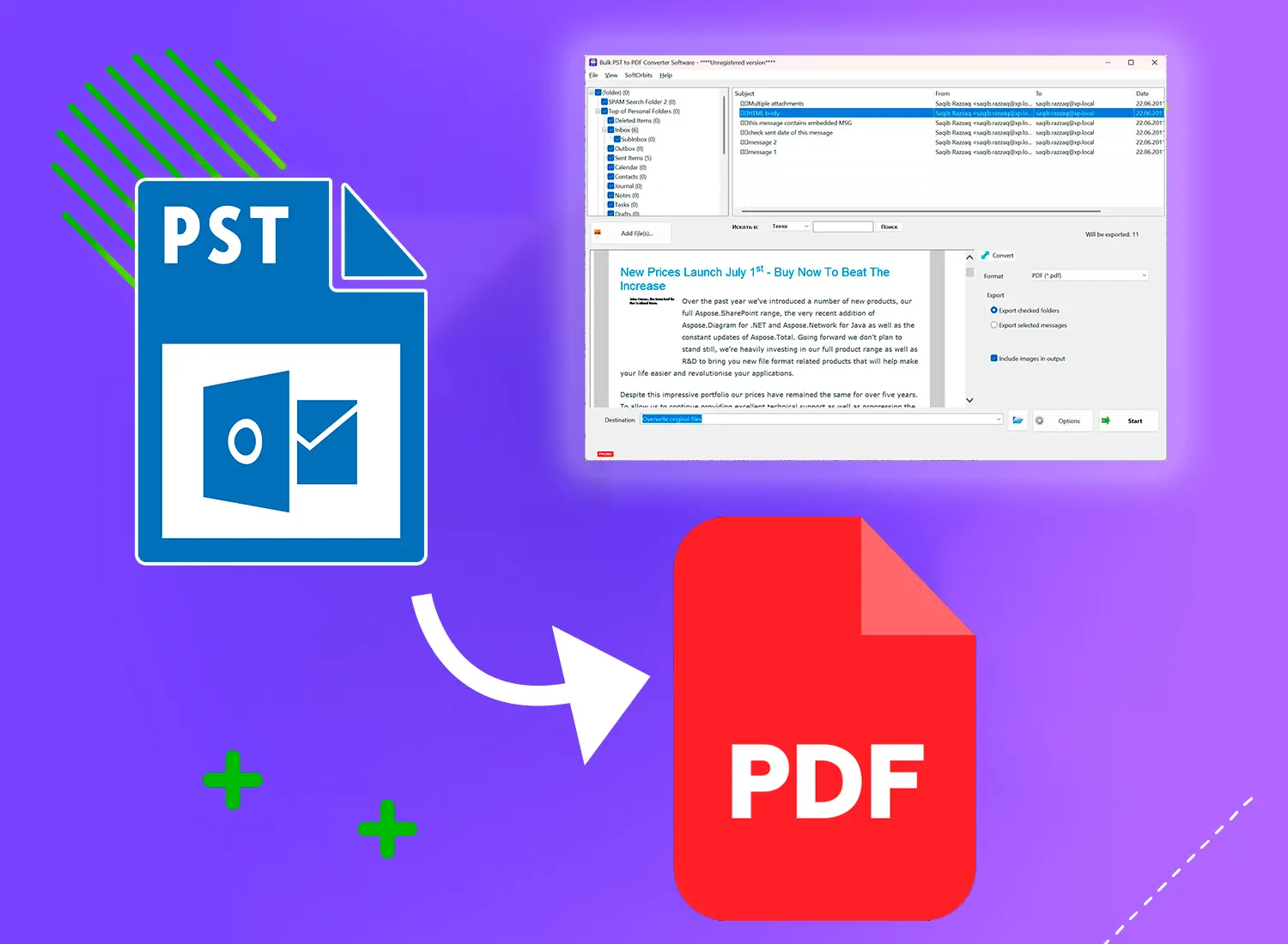 Cosa si ottiene con il Convertitore da PST a PDF.