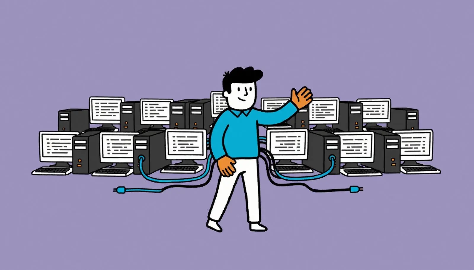 Leggi il log sul computer in fondo al corridoio.