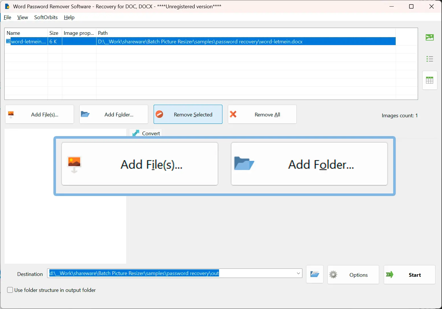 Aggiungi i tuoi file Word.