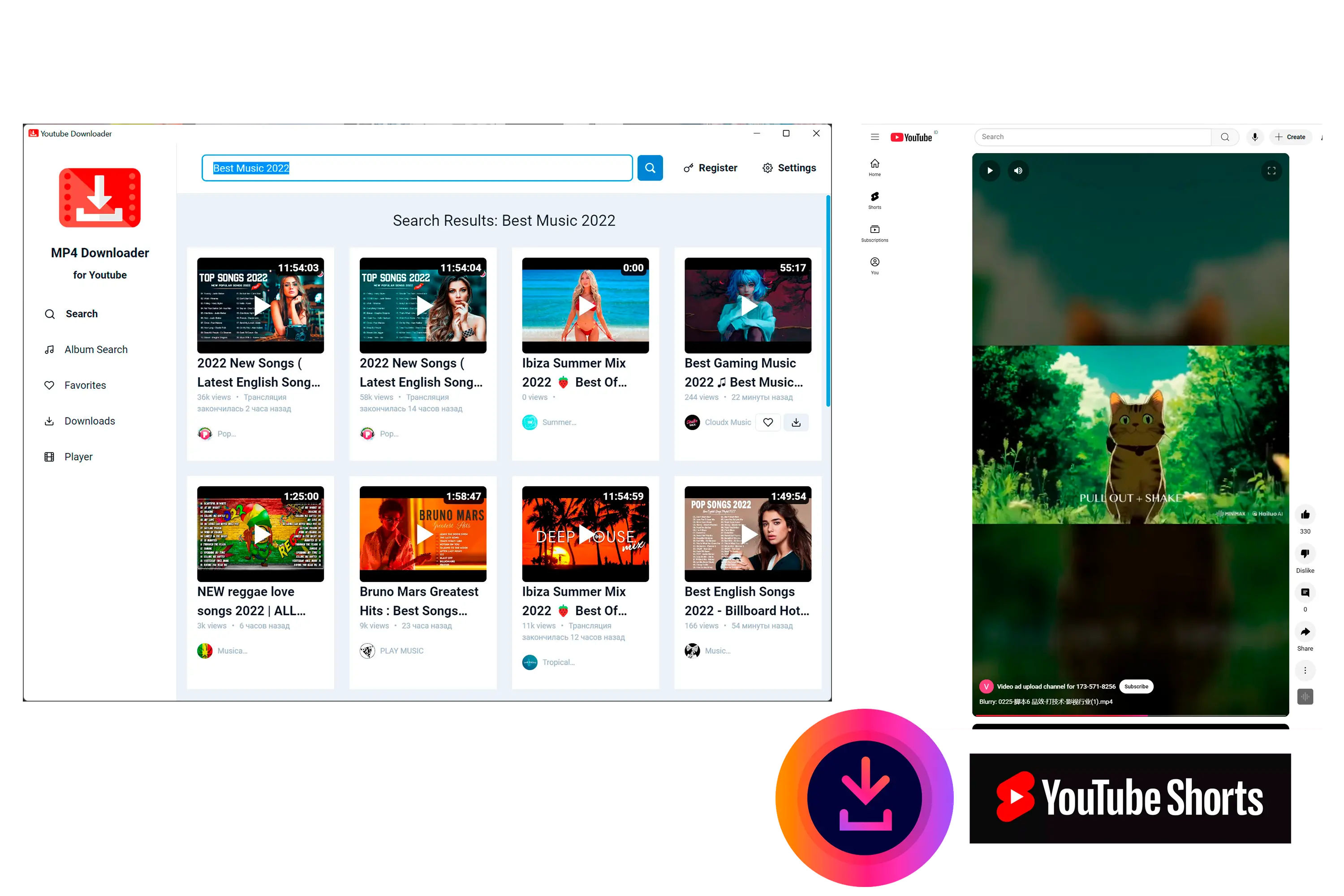 MP4 Downloader for Youtube Screenshot.